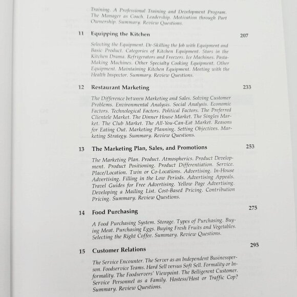 The Restaurant From Concept to Operation Textbook Lundberg Walker Hardcover - Picture 6 of 14